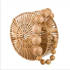 Cult Gaia Luna Round Bamboo Bag